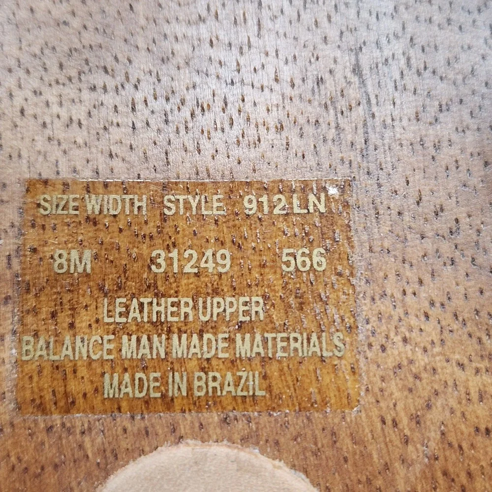 Bongo Vintage Y2K Wooden Platform Sandals Women's 8M Tan Leather Strappy Wedge